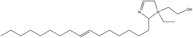 1-Ethyl-2-(7-hexadecenyl)-1-(2-hydroxyethyl)-3-imidazoline-1-ium 结构式