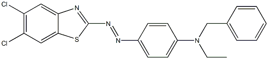 2-[4-(Benzylethylamino)phenylazo]-5,6-dichlorobenzothiazole 结构式