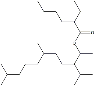 2-Ethylhexanoic acid 2-isopropyl-1,5,9-trimethyldecyl ester 结构式