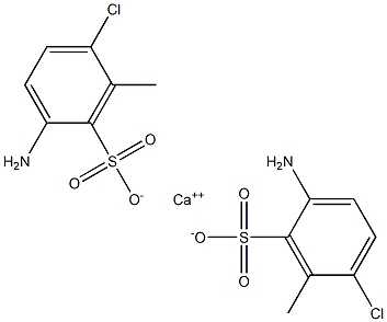 Bis(2-amino-5-chloro-6-methylbenzenesulfonic acid)calcium salt 结构式