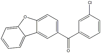 2-(3-Chlorobenzoyl)dibenzofuran 结构式