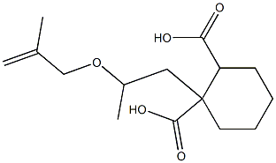 Cyclohexane-1,2-dicarboxylic acid hydrogen 1-[2-(methallyloxy)propyl] ester 结构式