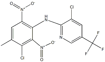 3-Chloro-5-trifluoromethyl-N-(3-chloro-4-methyl-2,6-dinitrophenyl)pyridin-2-amine 结构式