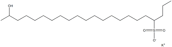 21-Hydroxydocosane-4-sulfonic acid potassium salt 结构式