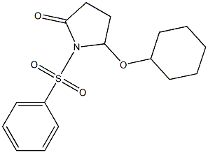 5-(Cyclohexyloxy)-1-[(phenyl)sulfonyl]pyrrolidin-2-one 结构式