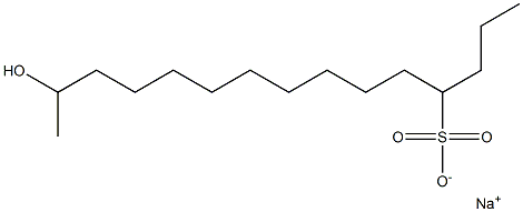14-Hydroxypentadecane-4-sulfonic acid sodium salt 结构式