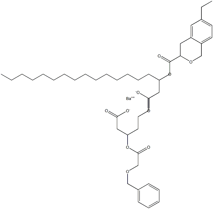 Bis[3-(benzyloxyacetoxy)stearic acid]barium salt 结构式