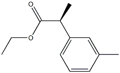 [S,(+)]-2-m-Tolylpropanoic acid ethyl ester 结构式