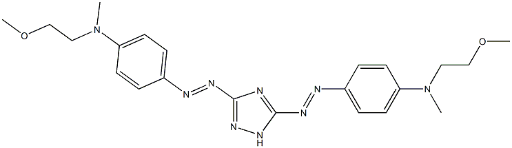 3,5-Bis[p-(N-methyl-2-methoxyethylamino)phenylazo]-1H-1,2,4-triazole 结构式