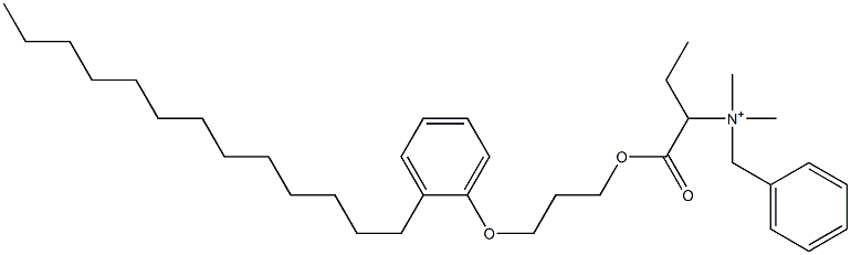 N,N-Dimethyl-N-benzyl-N-[1-[[3-(2-tridecylphenyloxy)propyl]oxycarbonyl]propyl]aminium 结构式