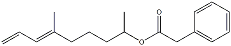 Phenylacetic acid 1,5-dimethyl-5,7-octadienyl ester 结构式