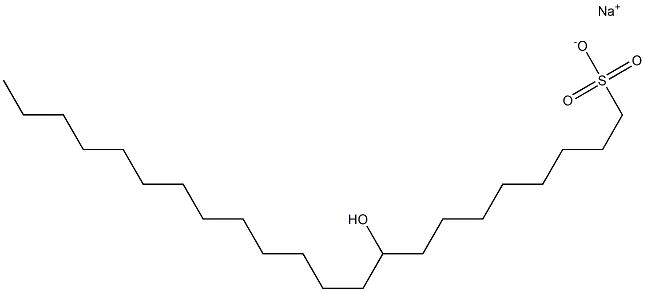 9-Hydroxydocosane-1-sulfonic acid sodium salt 结构式