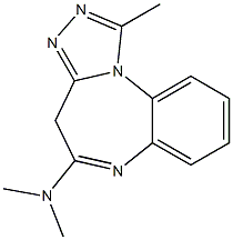 N,N,1-Trimethyl-4H-[1,2,4]triazolo[4,3-a][1,5]benzodiazepine-5-amine 结构式