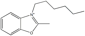 3-Hexyl-2-methylbenzoxazol-3-ium 结构式