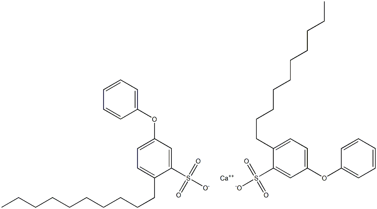 Bis(2-decyl-5-phenoxybenzenesulfonic acid)calcium salt 结构式