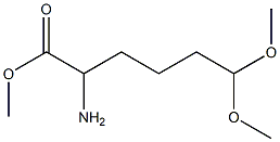 2-Amino-6,6-dimethoxy-hexanoic acid methyl ester 结构式