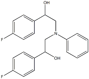 1-(4-FLUORO-PHENYL)-2-([2-(4-FLUORO-PHENYL)-2-HYDROXY-ETHYL]-PHENYL-AMINO)-ETHANOL 结构式