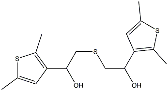 1-(2,5-DIMETHYL-THIOPHEN-3-YL)-2-[2-(2,5-DIMETHYL-THIOPHEN-3-YL)-2-HYDROXY-ETHYLSULFANYL]-ETHANOL 结构式