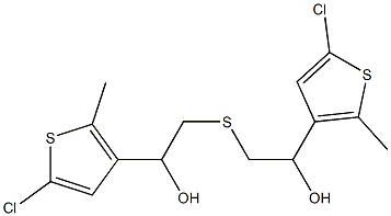 1-(5-CHLORO-2-METHYL-THIOPHEN-3-YL)-2-[2-(5-CHLORO-2-METHYL-THIOPHEN-3-YL)-2-HYDROXY-ETHYLSULFANYL]-ETHANOL 结构式