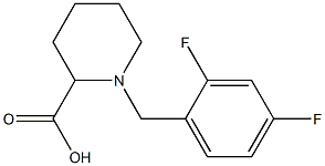 1-[(2,4-DIFLUOROPHENYL)METHYL]-2-PIPERIDINECARBOXYLIC ACID 结构式