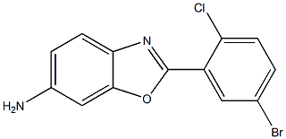 2-(5-BROMO-2-CHLOROPHENYL)-1,3-BENZOXAZOL-6-AMINE 结构式