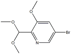 5-Bromo-2-(dimethoxymethyl)-3-methoxypyridine 结构式