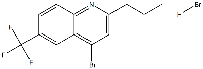4-Bromo-6-trifluoromethyl-2-propylquinoline hydrobromide 结构式
