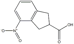 4-nitro-2,3-dihydro-1H-indene-2-carboxylic acid 结构式
