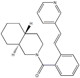 ((4aR,8aS)-Octahydroisoquinolin-2(1H)-yl)(2-((E)-2-(pyridin-3-yl)vinyl)phenyl)methanone 结构式