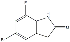 5-Bromo-7-fluoroindoline-2-one 结构式