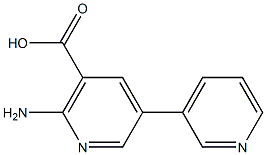 2-Amino-5-(pyridin-3-yl)nicotinic acid 结构式