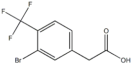 3-Bromo-4-(trifluoromethyl)phenylacetic acid 结构式