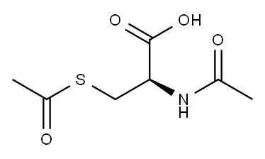 N,S-二乙酰基-L-半胱氨酸 结构式