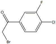 2-Bromo-1-(4-chloro-3-fluoro-phenyl)-ethanone 结构式