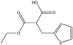 2-(2-噻吩甲基)-丙二酸单乙酯 结构式