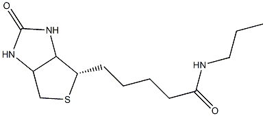 (3S,4S,6R)-5-{2-Oxo-hexahydro-1H-thieno[3,4-d]imidazolidin-4-yl}-N-propylpentanamide 结构式