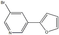 3-bromo-5-(furan-2-yl)pyridine 结构式