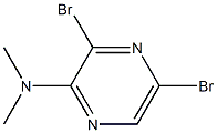 3,5-dibromo-N,N-dimethylpyrazin-2-amine 结构式