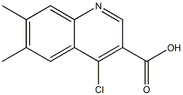 4-chloro-6,7-dimethylquinoline-3-carboxylic acid 结构式