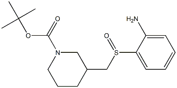 3-(2-Amino-benzenesulfinylmethyl)-piperidine-1-carboxylic acid tert-butyl ester 结构式