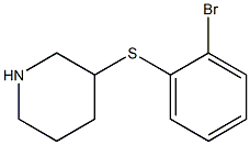 3-(2-Bromo-phenylsulfanyl)-piperidine 结构式