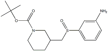 3-(3-Amino-benzenesulfinylmethyl)-piperidine-1-carboxylic acid tert-butyl ester 结构式
