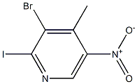 2-碘-3-溴-4-甲基-5-硝基吡啶 结构式