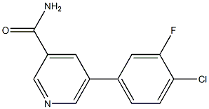 5-(4-chloro-3-fluorophenyl)pyridine-3-carboxamide 结构式