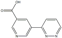 5-(pyridazin-3-yl)pyridine-3-carboxylic acid 结构式