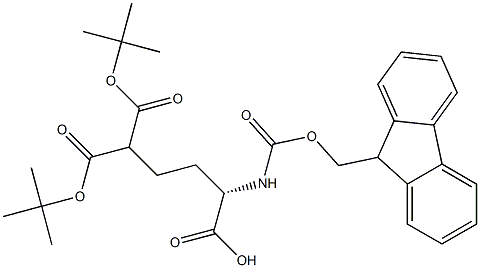 (S)-Fmoc-2-amino-5-tert-butoxycarbonyl-hexanedioic acid-6-tert-butyl ester 结构式