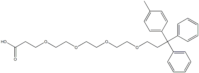 15-(4-Methyltrityl)-4,7,10,13-tetraoxapentadecanoic acid 结构式