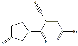 5-bromo-2-(3-oxopyrrolidin-1-yl)pyridine-3-carbonitrile 结构式