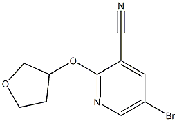 5-bromo-2-(tetrahydrofuran-3-yloxy)pyridine-3-carbonitrile 结构式