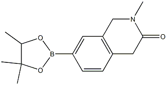 2-Methyl-7-(4,4,5-triMethyl-1,3,2-dioxaborolan-2-yl)-1,2-dihydroisoquinolin-3(4H)-one 结构式